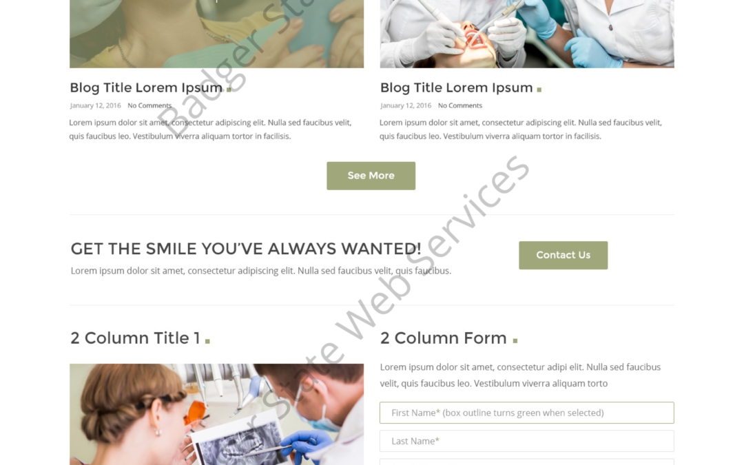 Dental Web Design Mockup-A