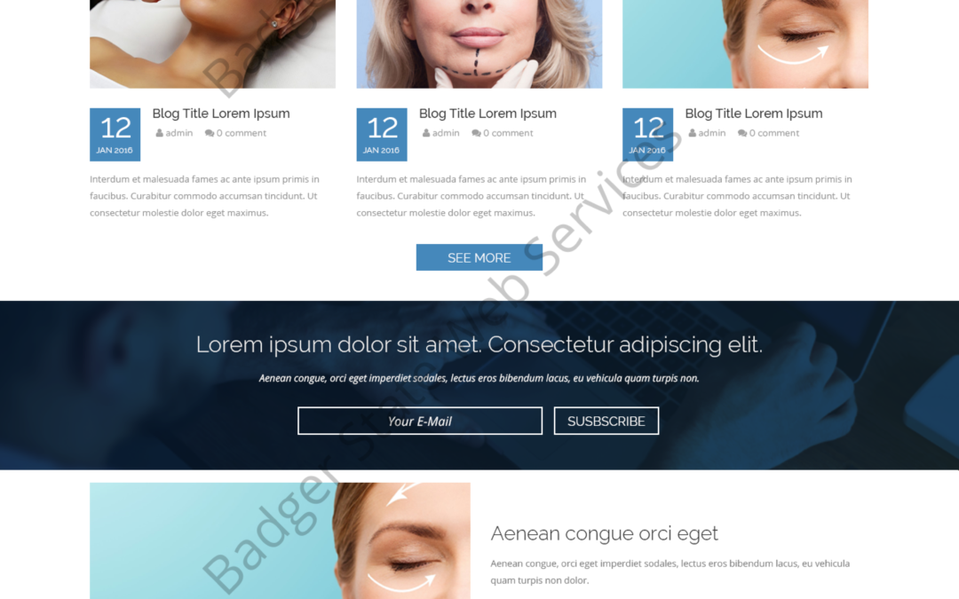 Cosmetic Web Design Mockup-E